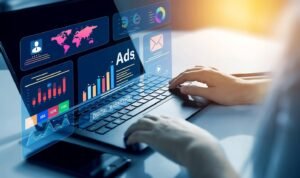 Performance marketing freelancer analyzing digital marketing campaign results